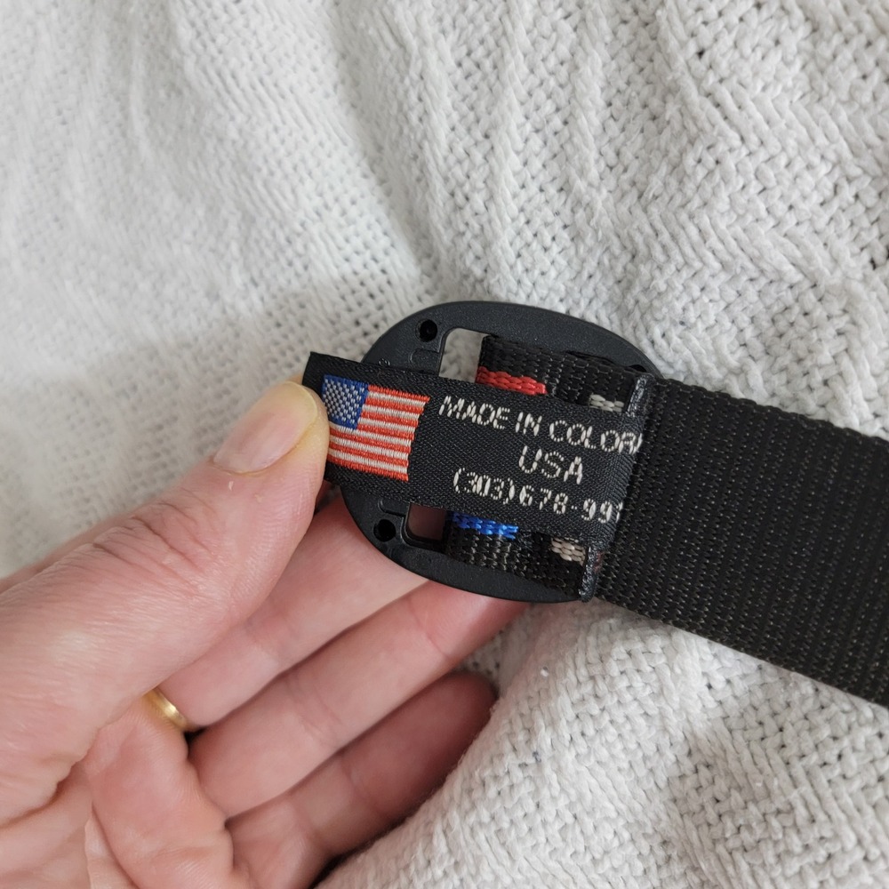 Bison Designs Elliptagon Buckle Florida Sea Base Nautical Signal Flag Web Belt S - Picture 4 of 9